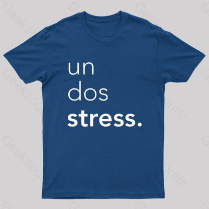 Un Dos Stress Geek T-Shirt Navy / S