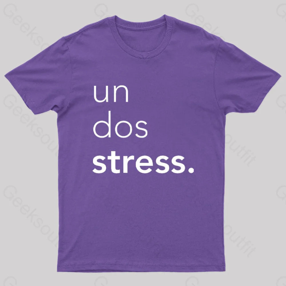 Un Dos Stress Geek T-Shirt Purple / S