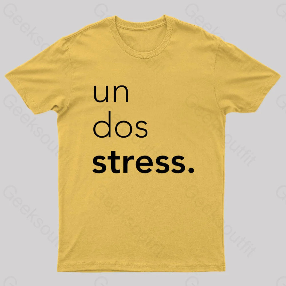 Un Dos Stress Geek T-Shirt Yellow / S