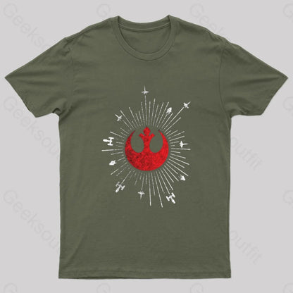 Universe Infographic Geek T-Shirt Army Green / S