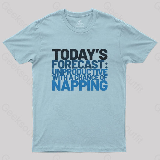 Unproductive Forecast T-Shirt Light Blue / S