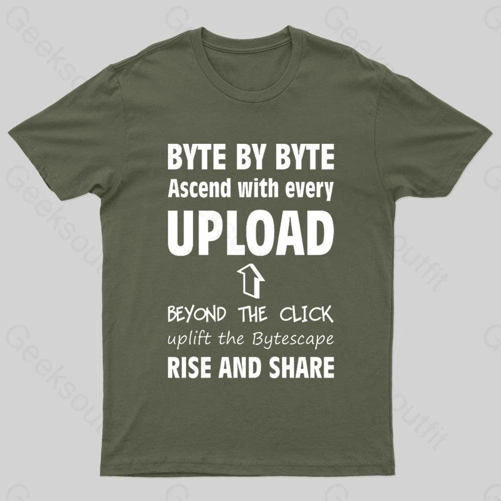 Upload Nerd T-Shirt Army Green / S