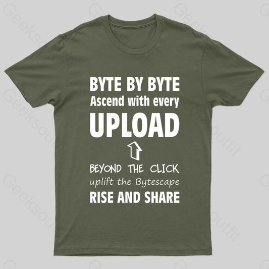 Upload Nerd T-Shirt Army Green / S