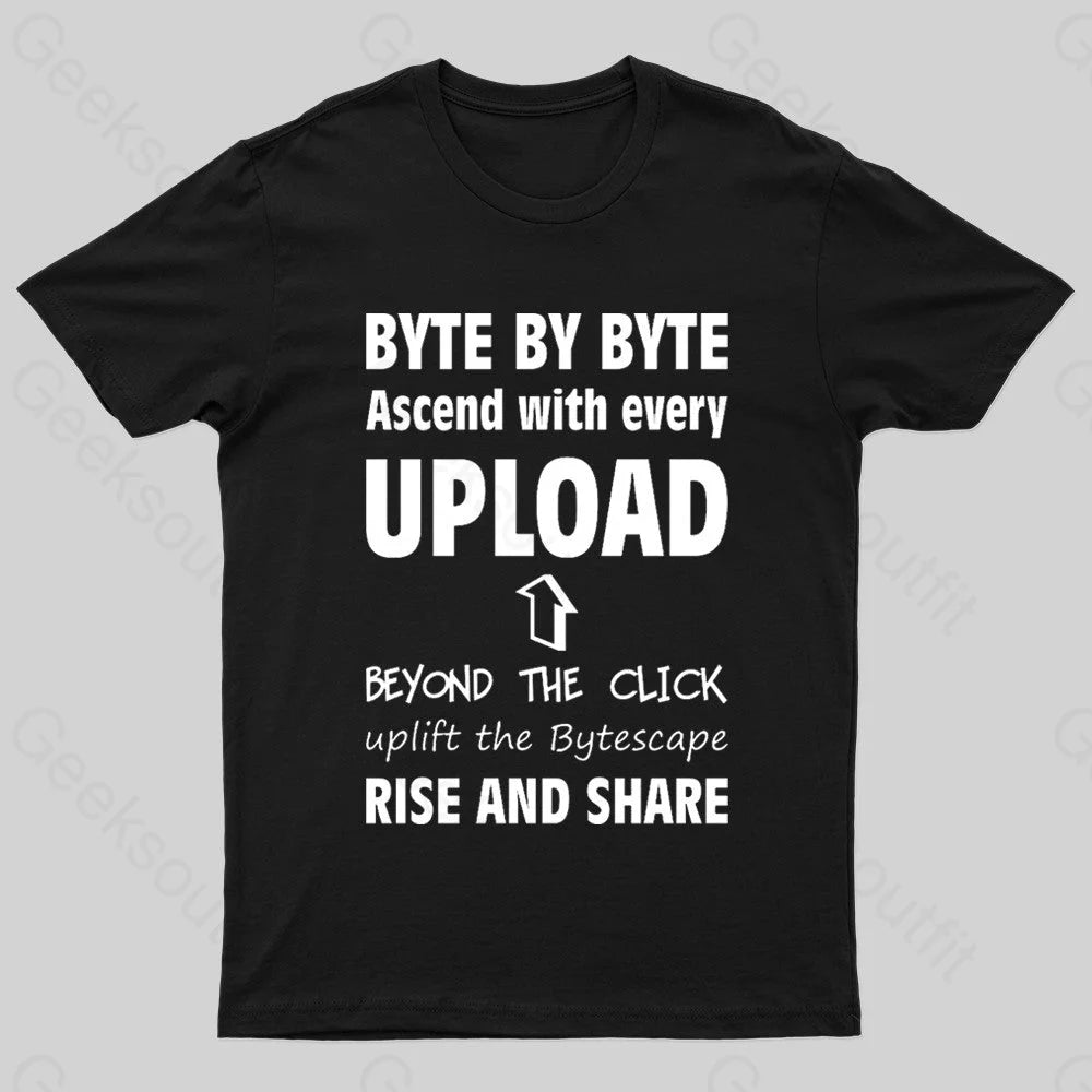 Upload Nerd T-Shirt Black / S