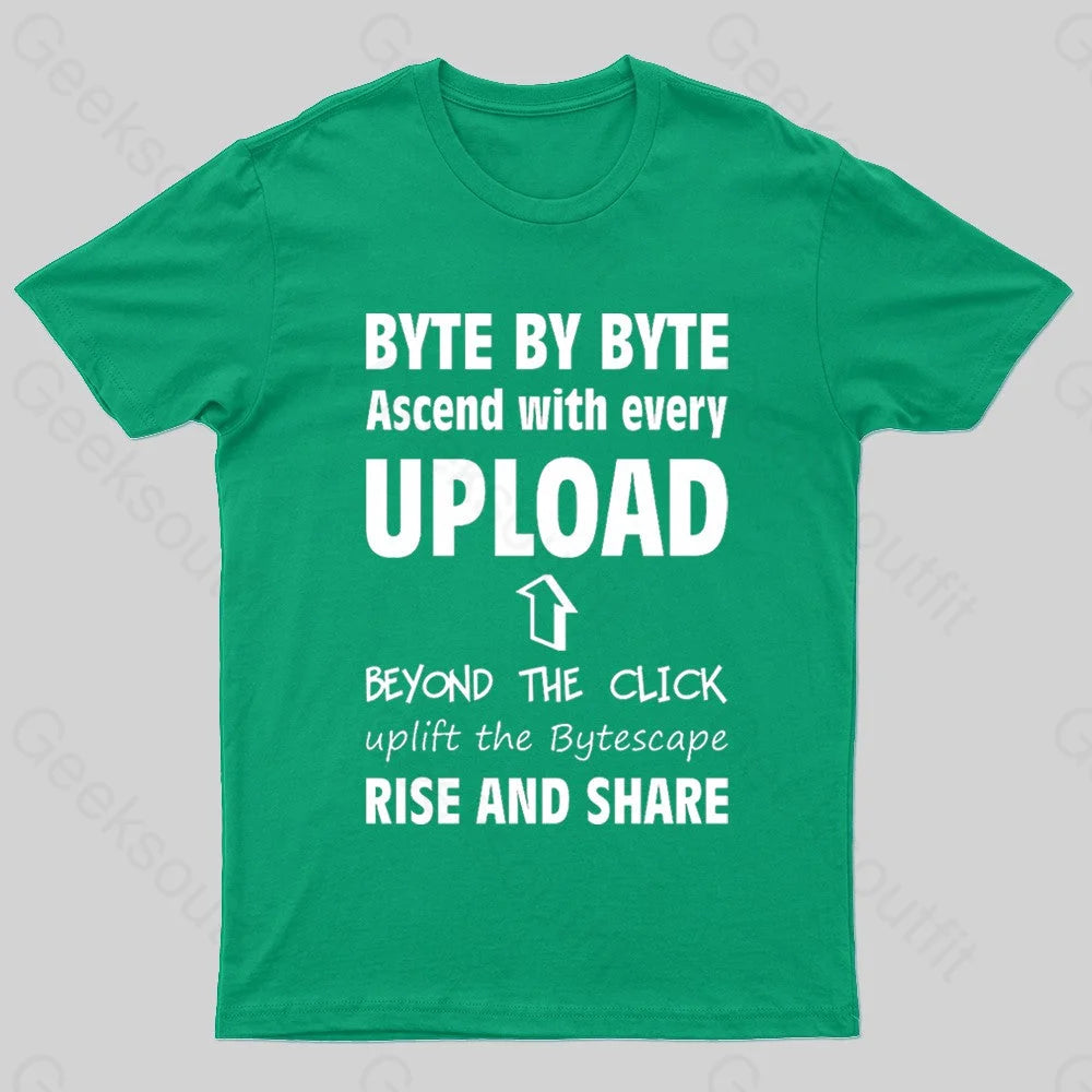 Upload Nerd T-Shirt Green / S