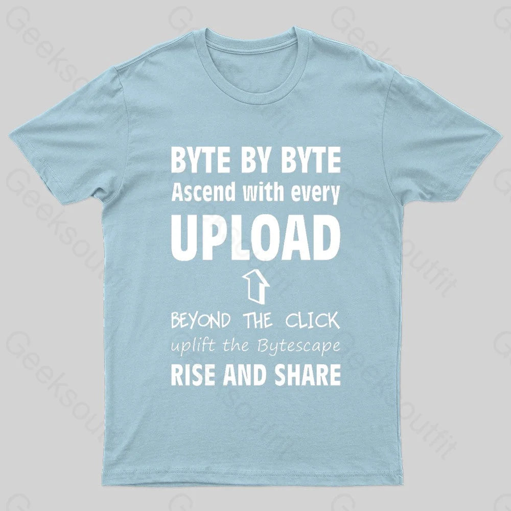 Upload Nerd T-Shirt Light Blue / S