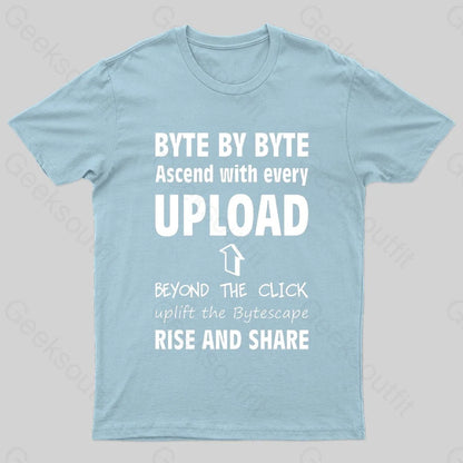 Upload Nerd T-Shirt Light Blue / S