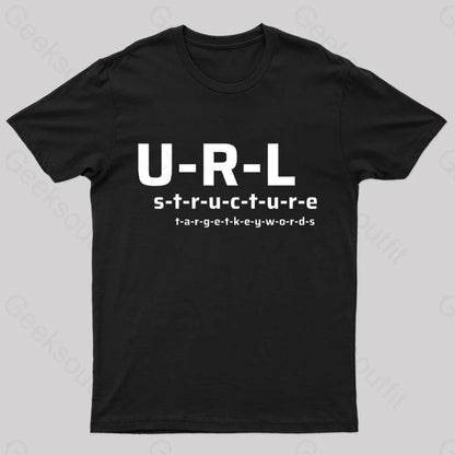 Url Structure Geek T-Shirt Black / S