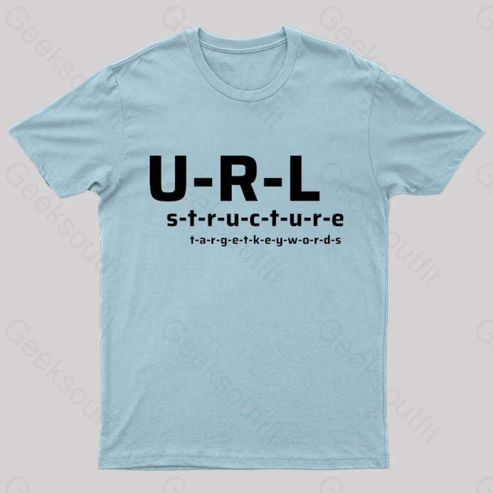 Url Structure Geek T-Shirt Light Blue / S