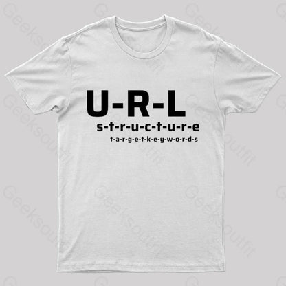 Url Structure Geek T-Shirt White / S