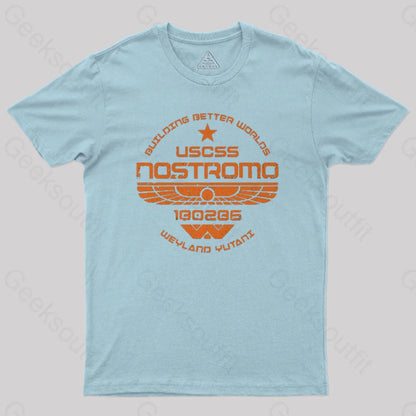 Uscss Nostromo Geek T-Shirt Light Blue / S