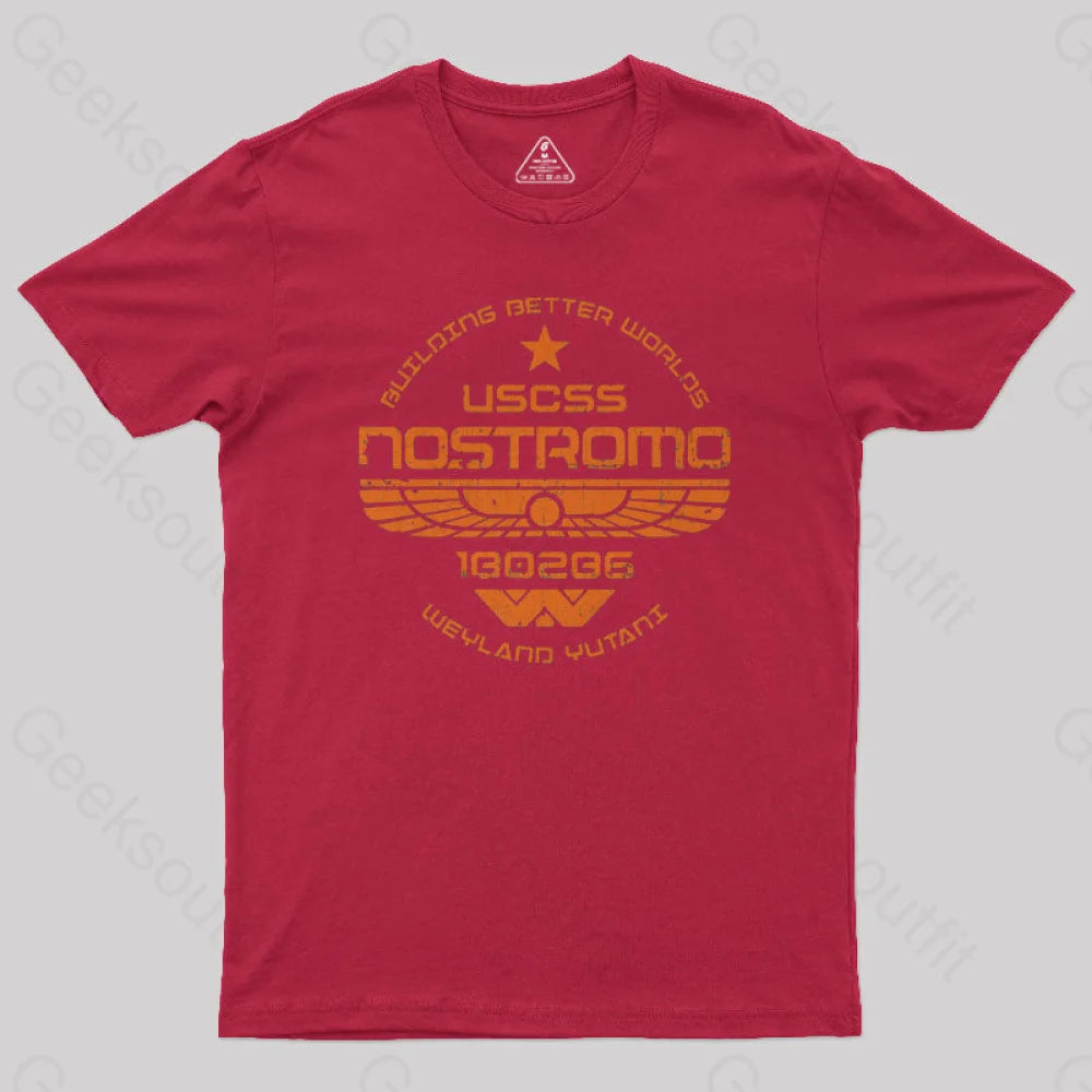 Uscss Nostromo Geek T-Shirt Red / S