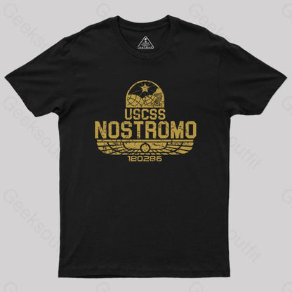 Uscss Nostromo Vintage Nerd T-Shirt Black / S