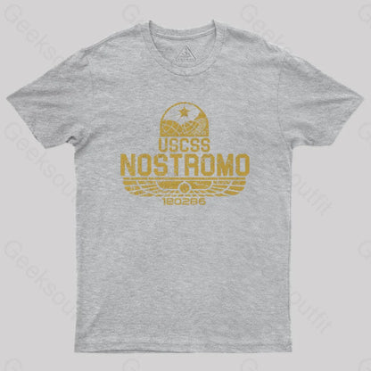 Uscss Nostromo Vintage Nerd T-Shirt Grey / S