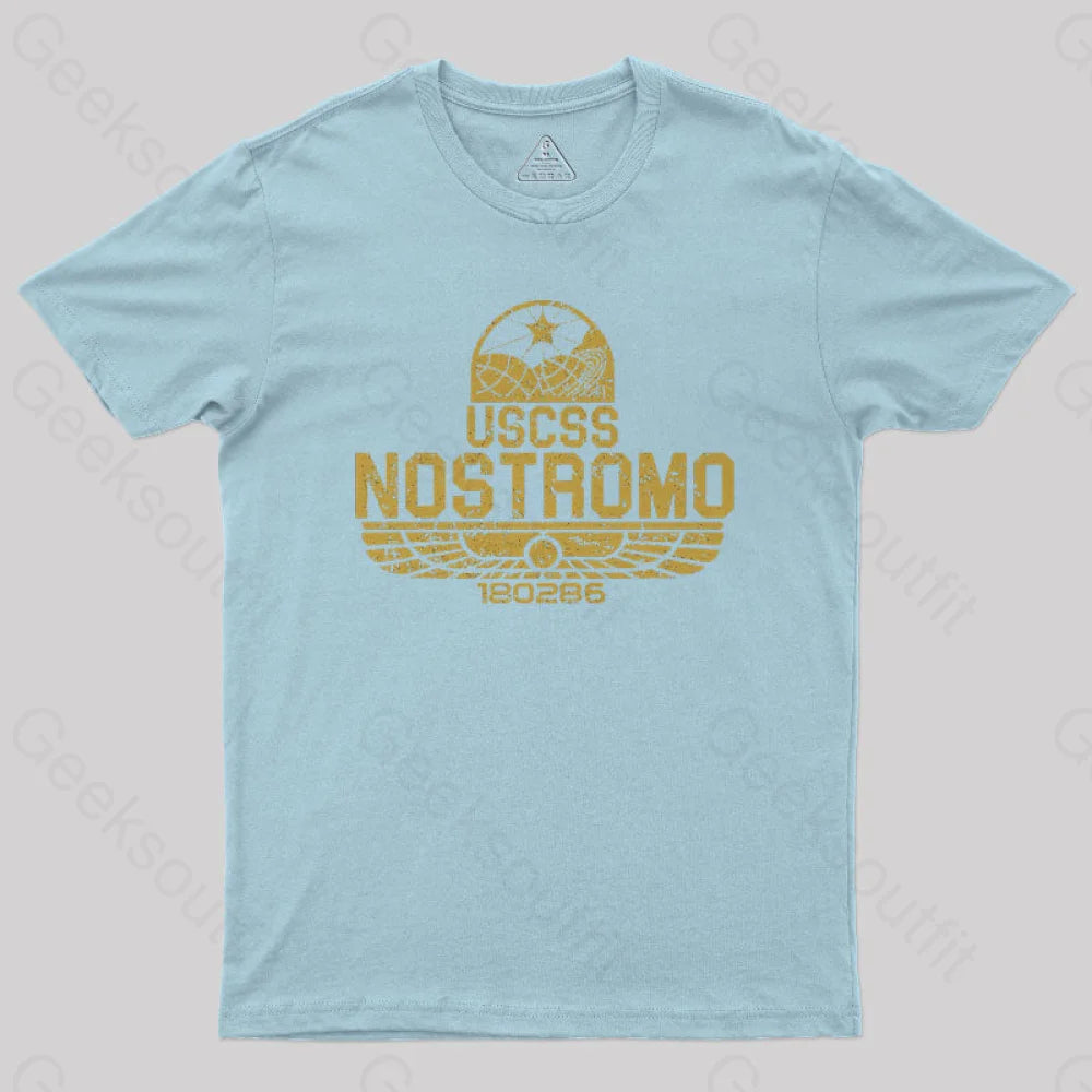 Uscss Nostromo Vintage Nerd T-Shirt Light Blue / S