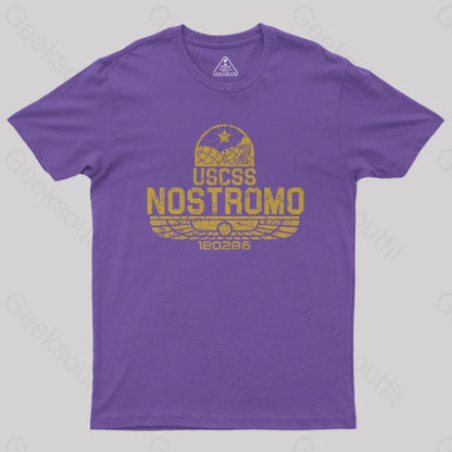 Uscss Nostromo Vintage Nerd T-Shirt Purple / S