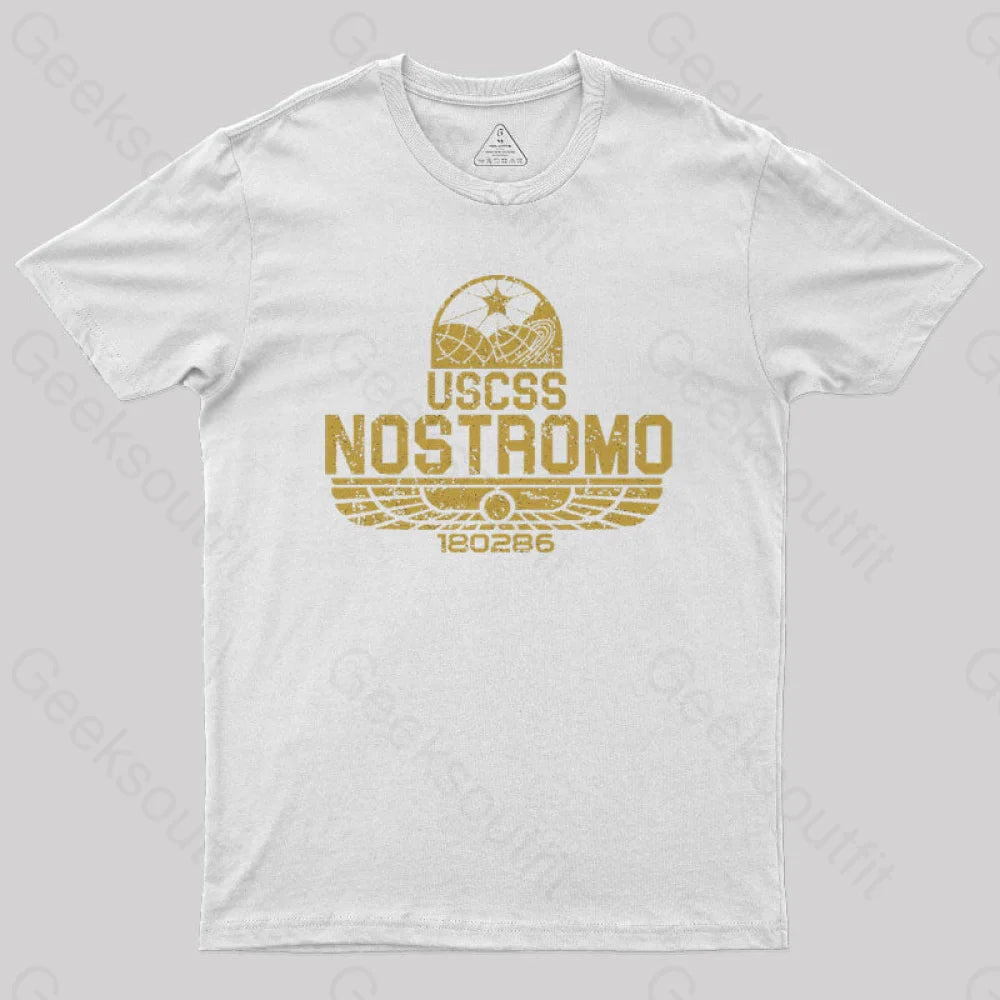 Uscss Nostromo Vintage Nerd T-Shirt White / S