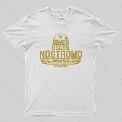 Uscss Nostromo Vintage Nerd T-Shirt White / S