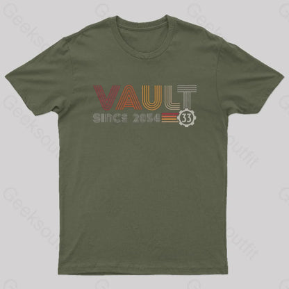 Vault Since 2054 Nerd T-Shirt Army Green / S