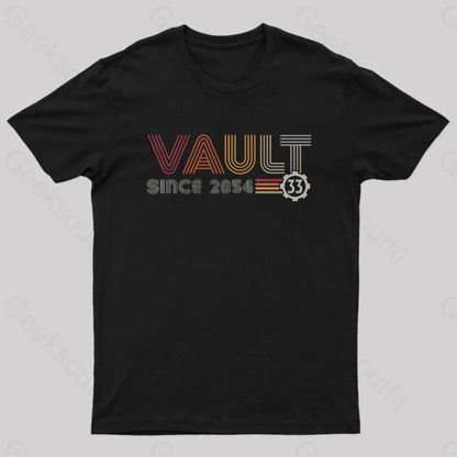 Vault Since 2054 Nerd T-Shirt Black / S