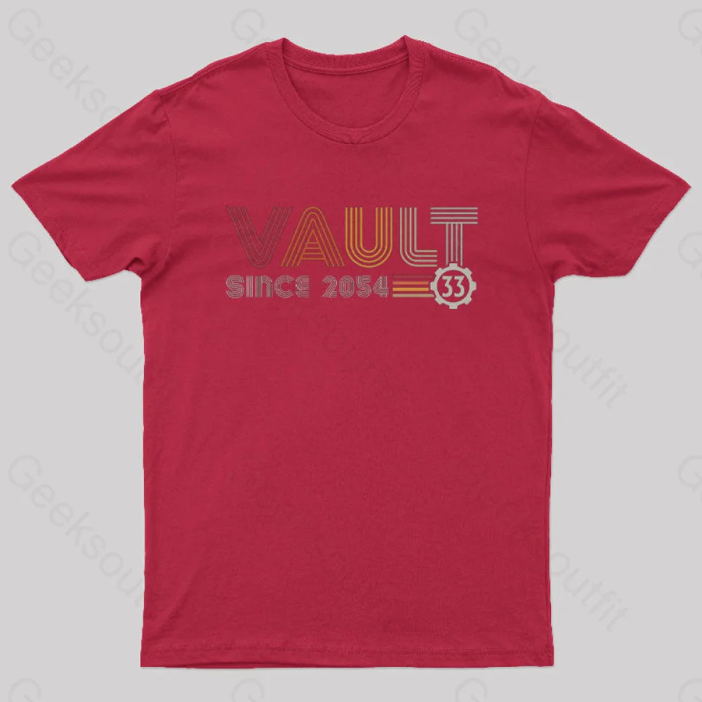 Vault Since 2054 Nerd T-Shirt Red / S