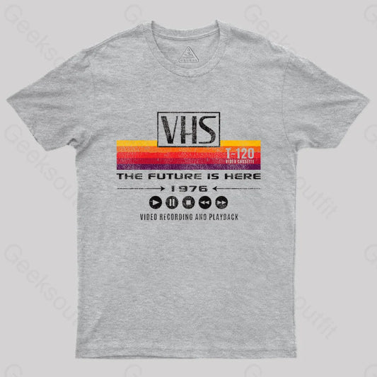 Vhs The Future Is Here 1976 T-Shirt Grey / S