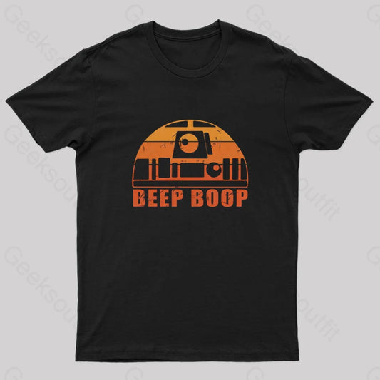 Vintage Beep Boop Geek T-Shirt Black / S