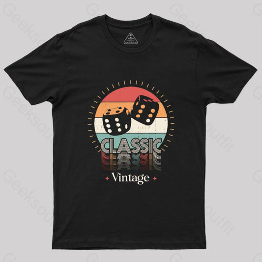 Vintage Classic Dice T-Shirt Black / S