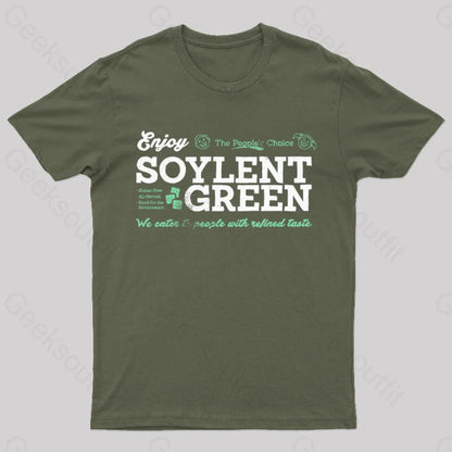 Vintage Enjoy Soylent Green T-Shirt Army / S