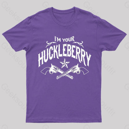 Vintage I’m Your Huckleberry T-Shirt Purple / S