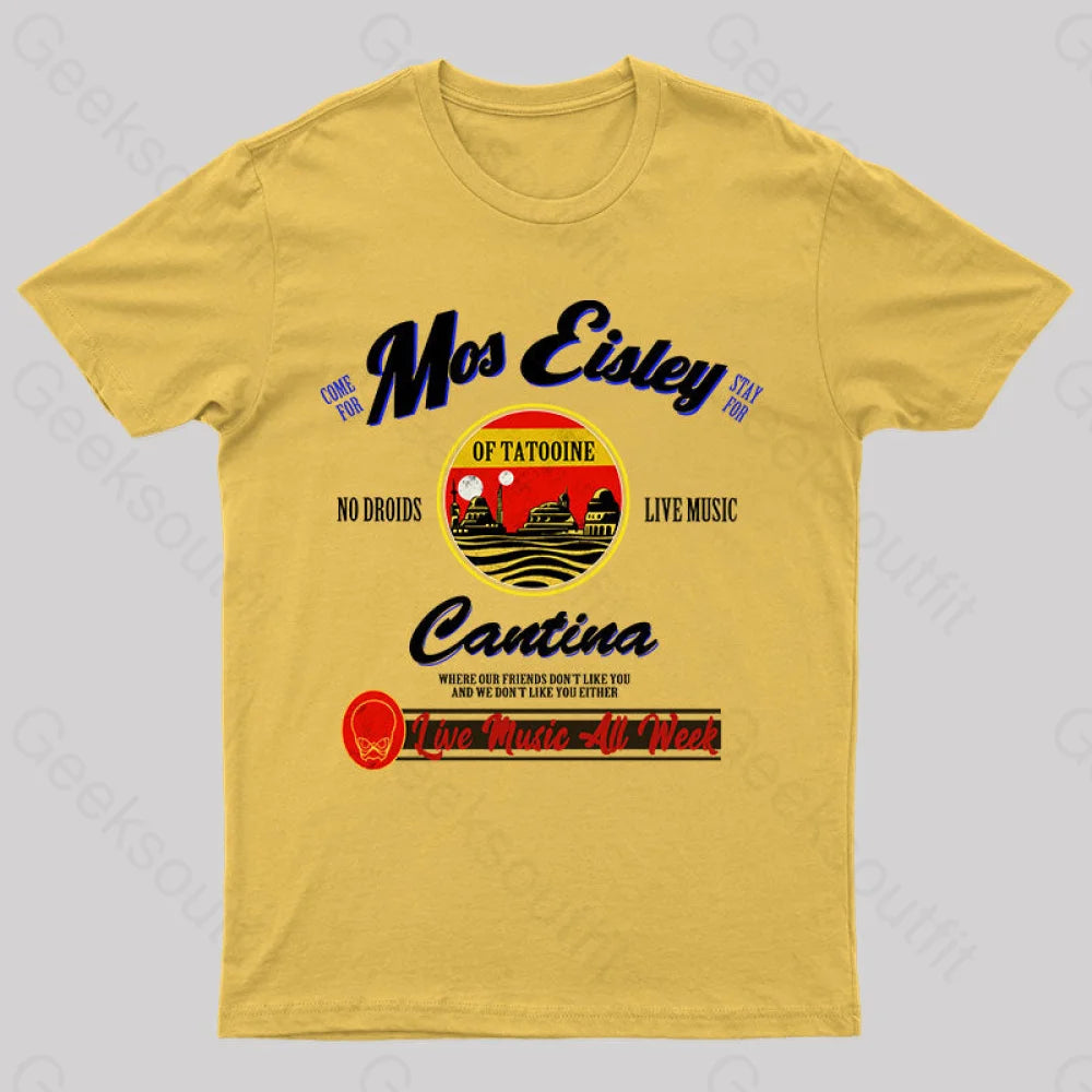 Vintage Mos Eisley Cantina Tatooine T-Shirt Yellow / S