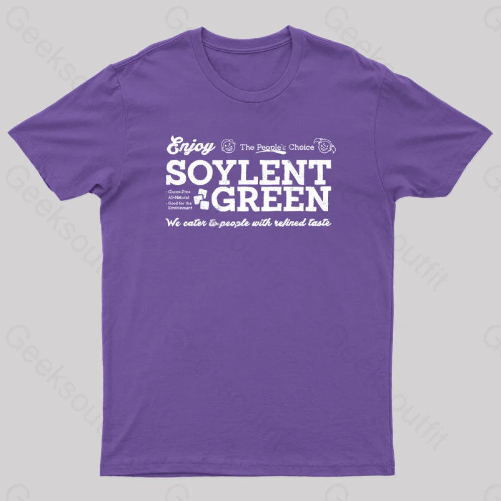 Vintage Soylent Green Geek T-Shirt Purple / S