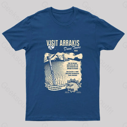 Visit Arrakis Nerd T-Shirt Navy / S