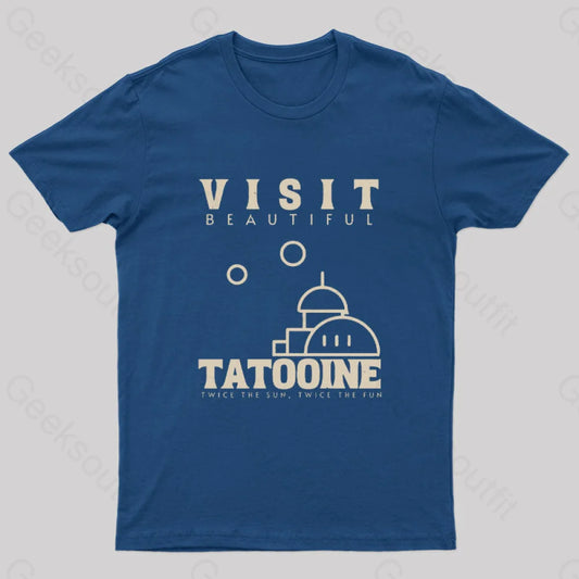 Visit Beautiful Tatooine Nerd T-Shirt Navy / S