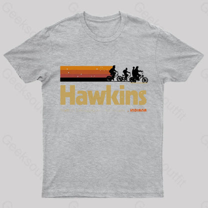 Visit Hawkins Indiana Geek T-Shirt Grey / S