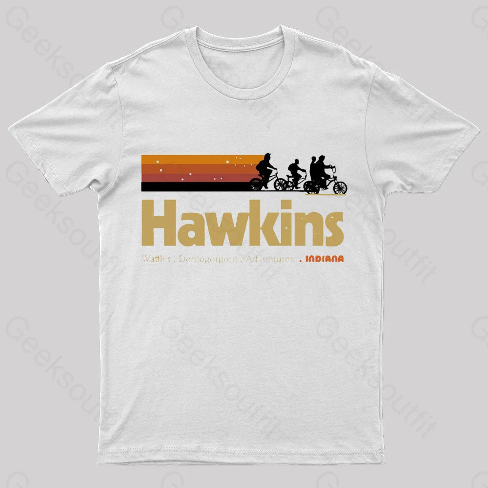 Visit Hawkins Indiana Geek T-Shirt White / S