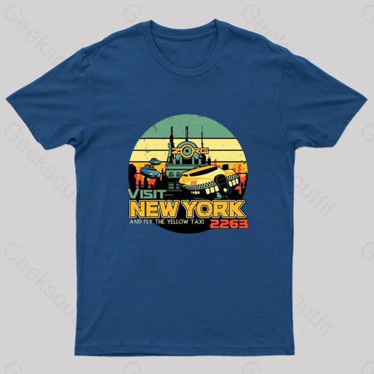 Visit New York Geek T-Shirt Navy / S