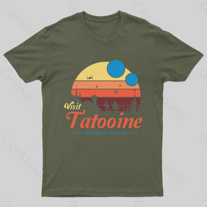 Visit Tatooine George Lucas Geek T-Shirt Army Green / S