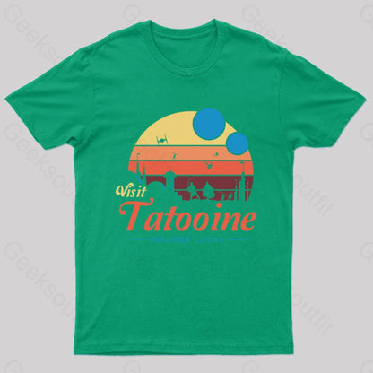 Visit Tatooine George Lucas Geek T-Shirt Green / S