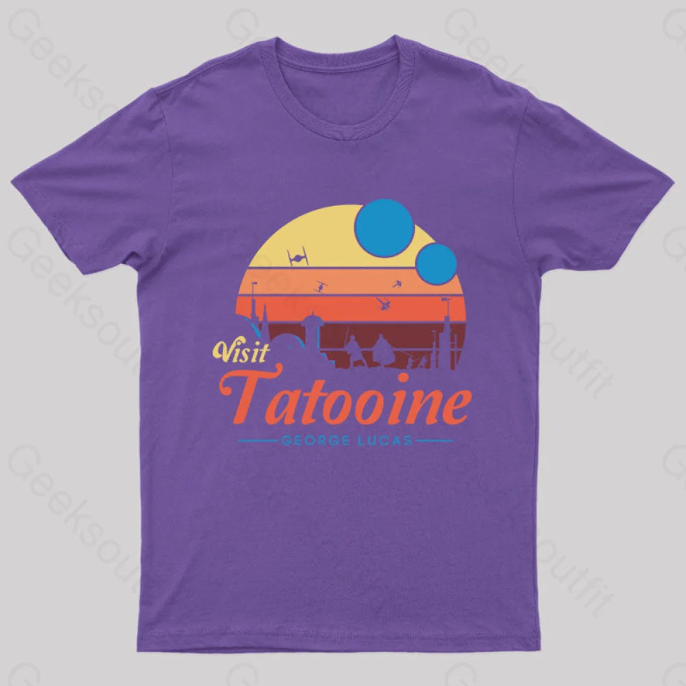 Visit Tatooine George Lucas Geek T-Shirt Purple / S