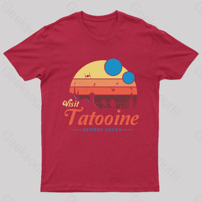 Visit Tatooine George Lucas Geek T-Shirt Red / S