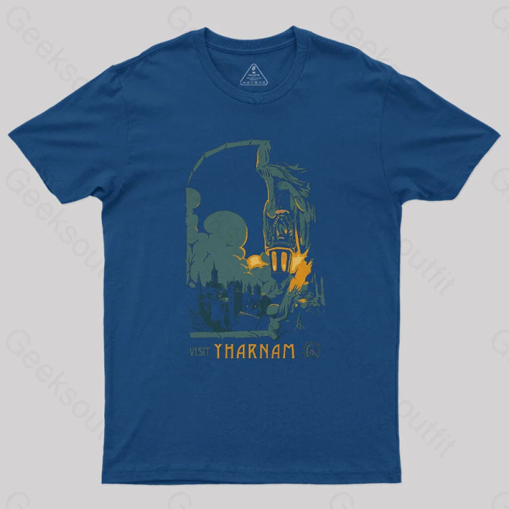 Visit Yharnam Nerd T-Shirt Navy / S