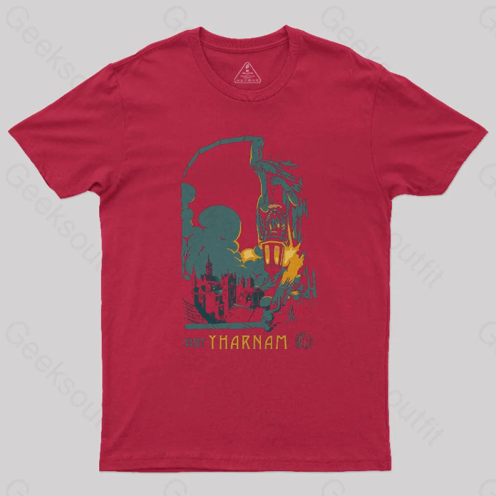 Visit Yharnam Nerd T-Shirt Red / S