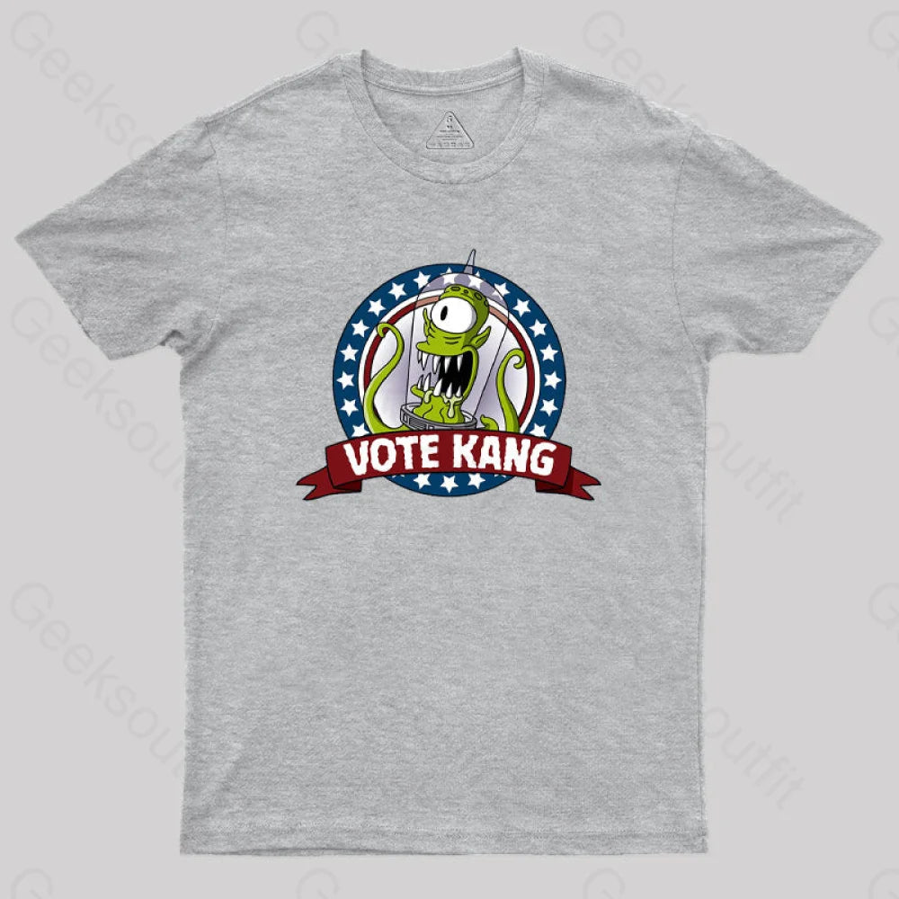 Vote Kang Geek T-Shirt Grey / S