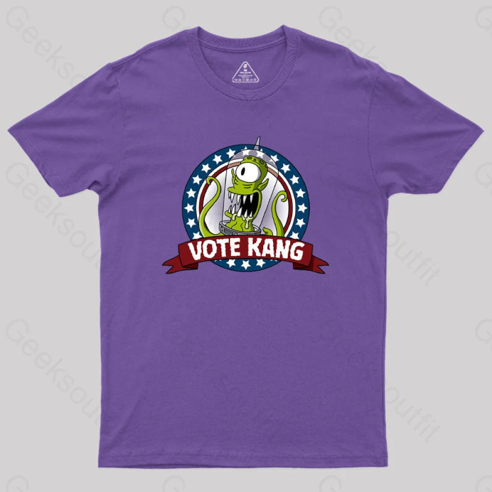 Vote Kang Geek T-Shirt Purple / S