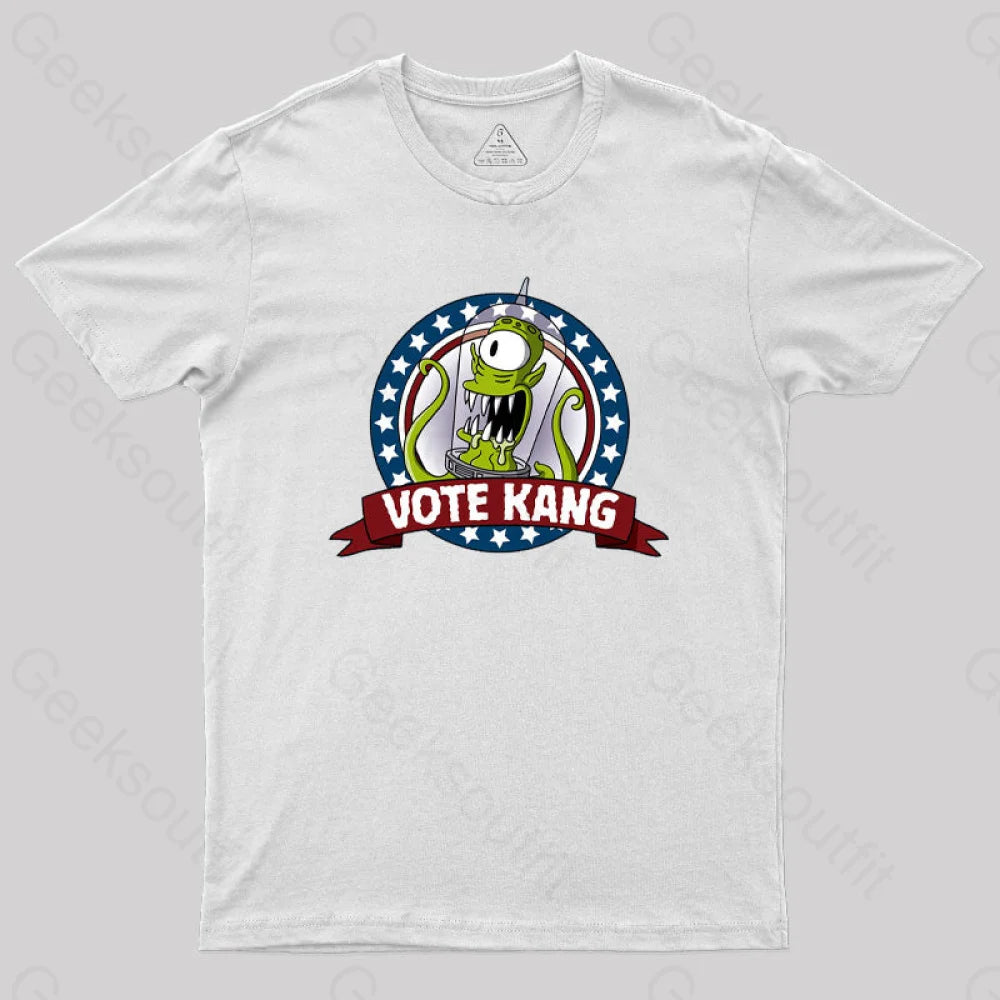 Vote Kang Geek T-Shirt White / S