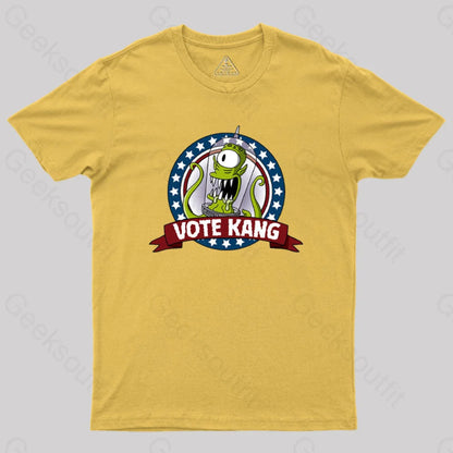 Vote Kang Geek T-Shirt Yellow / S