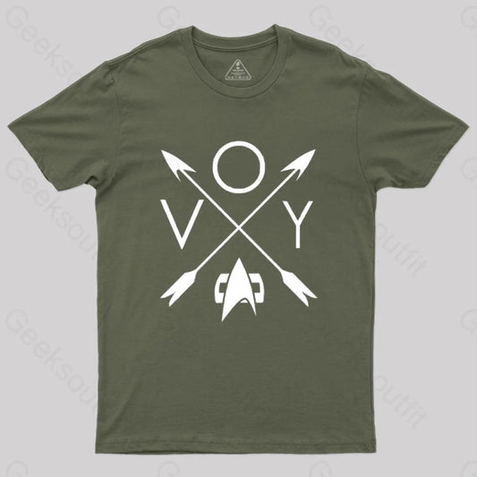 Voyager Arrows T-Shirt Army Green / S