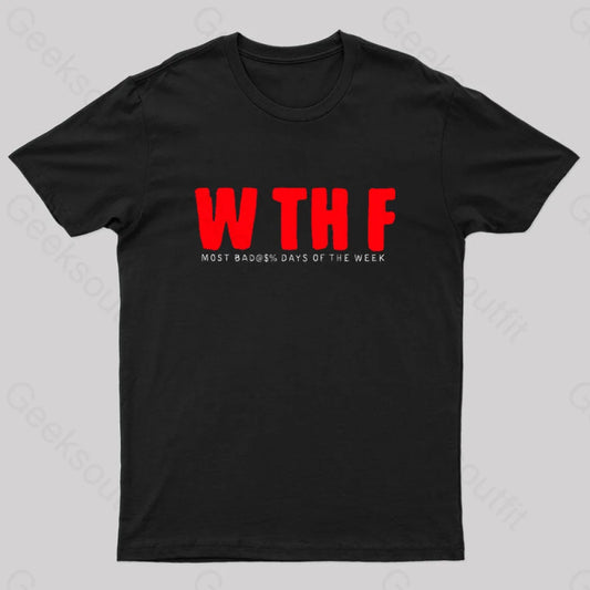 W Th F Nerd T-Shirt Black / S