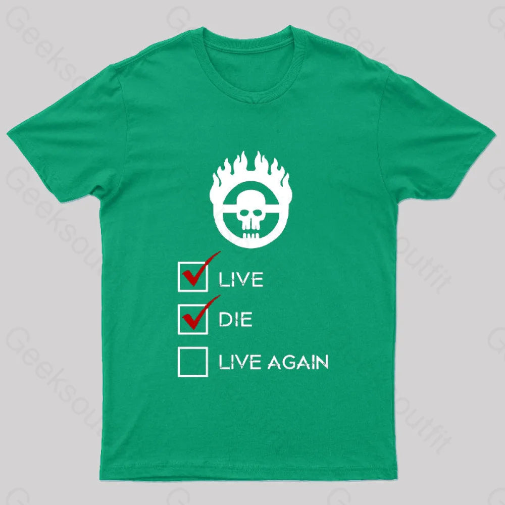 War Boy Check List Nerd T-Shirt Green / S